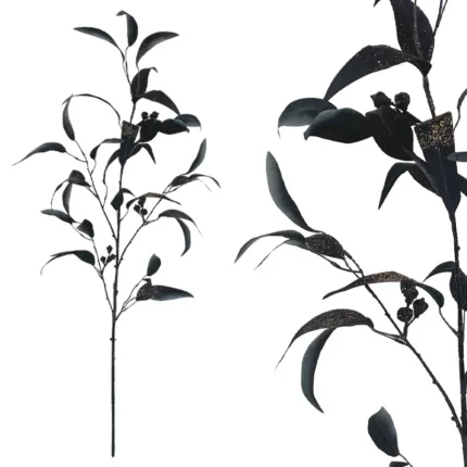 ΚΛΑΔΙ ΕΥΚΑΛΥΠΤΟΥ ΜΑΥΡΟ/ΧΡΥΣΟ ΜΕ ΚΑΡΠΟΥΣ ΚΑΙ ΓΚΛΙΤΕΡ - Φ30x99cm 24/144ΚΙΒ