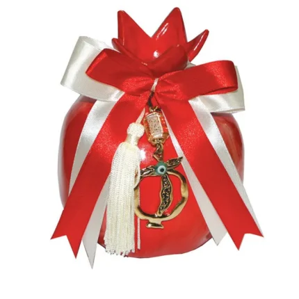 ΣΤΟΛΙΣΜΕΝΟ ΚΕΡΑΜΙΚΟ ΡΟΔΙ ΜΕΓΑΛΟ - ΚΟΚΚΙΝΟ / ΚΟΡΔΕΛΑ EΚΡΟΥ-KOKKINH 11x13cm 1/32ΚΙΒ