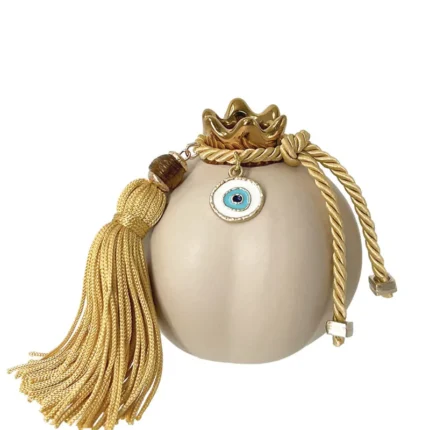 ΚΕΡΑΜΙΚΟ ΡΟΔΙ ΜΙΚΡΟ ΜΠΕΖ/ΧΡΥΣΟ ΣΤΟΛΙΣΜΕΝΟ ΧΡΥΣΟ ΜΑΤΙ & ΦΟΥΝΤΑ - Φ7.3x7.5cm 6/48ΚΙΒ