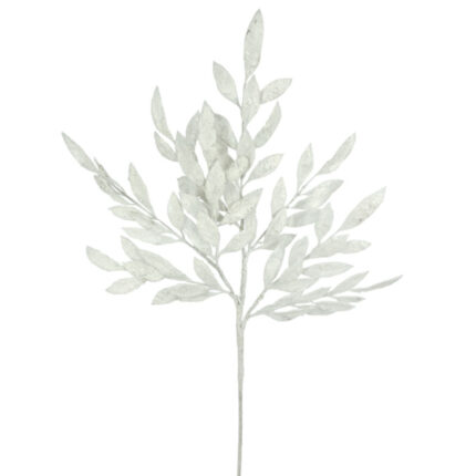ΧΡΙΣΤΟΥΓΕΝΝΙΑΤΙΚΟ ΧΙΟΝΙΣΜΕΝΟ ΚΛΑΔΙ ΔΑΦΝΗΣ ΛΕΥΚΟ ME ΦΥΛΛΑ Χ8 - 20x7x76cm 12/120ΚΙΒ