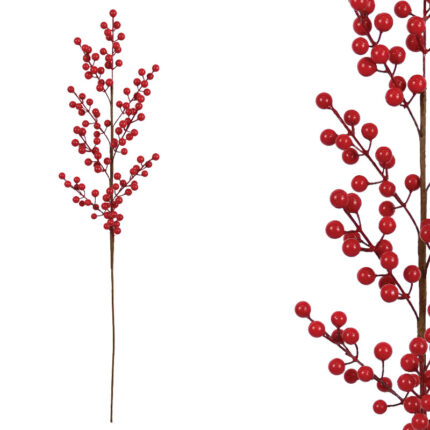 ΧΡΙΣΤΟΥΓΕΝΝΙΑΤΙΚΟ ΚΛΑΔΙ ME ΚΟΚΚΙΝΟΥΣ ΚΑΡΠΟΥΣ - 12x12x82cm 80/400ΚΙΒ