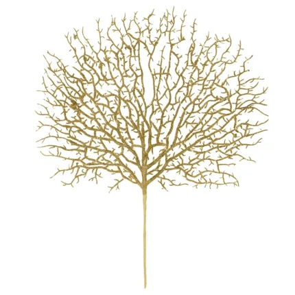 ΧΡΙΣΤΟΥΓΕΝNΙΑΤΙΚΟ ΚΛΑΔΙ ΚΟΡΑΛΙ ΧΡΥΣΟ ΜΕ ΓΚΛΙΤΕΡ - Φ50cm Υ41cm 360/ΚΙΒ