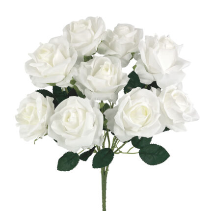 ΜΠΟΥΚΕΤΟ ΤΡΙΑΝΤΑΦΥΛΛΟ ΛΕΥΚΟ Χ10 - Φ30x43cm 12/120KIB