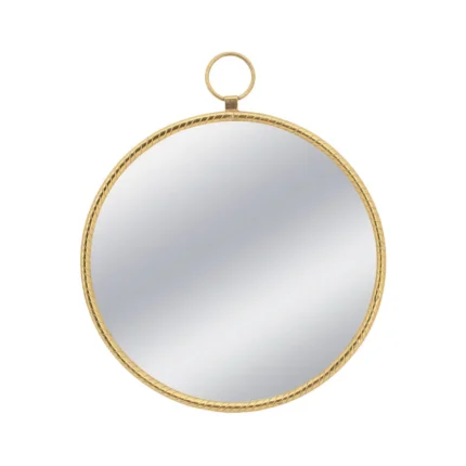 ΜΕΤΑΛΛΙΚΟΣ ΚΑΘΡΕΦΤΗΣ ΤΟΙΧΟΥ ΧΡΥΣΟ ΚΥΚΛΟΣ/ΚΡΙΚΟΣ - 59.5x2.5x71cm 1/KIB