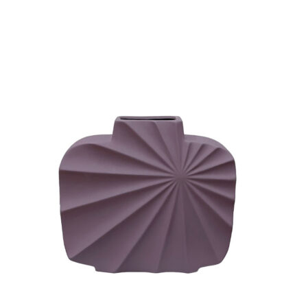 ΔΙΑΚΟΣΜΗΤΙΚΟ ΚΕΡΑΜΙΚΟ ΒΑΖΟ ΜΩΒ - ΑΚΤΙΝΩΤΕΣ ΠΤΥΧΕΣ - 23x9x20cm 24/KIB