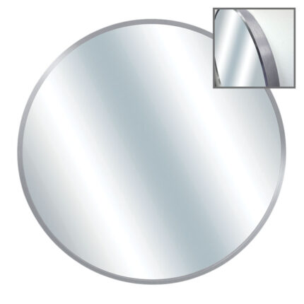 ΚΑΘΡΕΦΤΗΣ ΣΤΡΟΓΓΥΛΟΣ ΕΠΙΤΟΙΧΙΟΣ ΑΣΗΜΙ ΠΛΑΙΣΙΟ ΑΛΟΥΜΙΝΝΙΟΥ - Φ80x4cm 1/4KIB