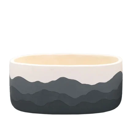 ΚΑΣΠΩ ΟΒΑΛ ΓΚΡΙ ΟΜΠΡΕ ΜΟΤΙΒΟ ΒΟΥΝΑ - 24.8x13x10.7cm 2/24ΚΙΒ