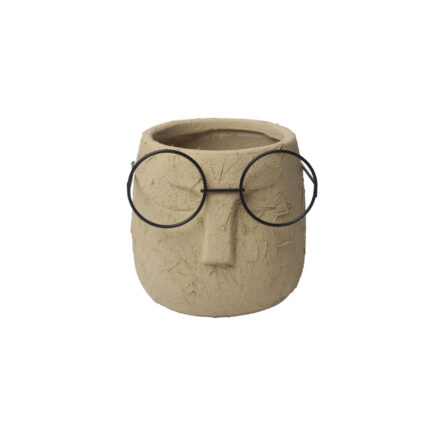 ΚΕΡΑΜΙΚΟ ΚΑΣΠΩ ΜΠΕΖ ΠΡΟΣΩΠΟ ΜΕ ΓΥΑΛΙΑ - Φ12x12cm 1/18ΚΙΒ