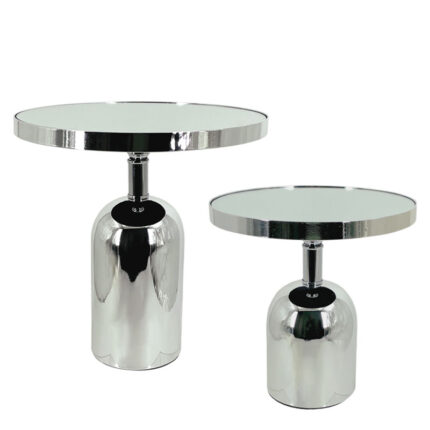 ΟΡΝΤΕΡΒΙΕΡΑ ΜΕΤΑΛΛΙΚΗ ΑΣΗΜΙ ΔΙΣΚΟΣ ΣΕΤ/2 ΣΤΡΟΓΓΥΛΗ ΠΟΤΗΡΙ ΑΝΑΠΟΔΟ ΜΕ ΚΑΘΡΕΦΤΗ - S:Φ25x26, L:Φ30x33cm 4/ΚΙΒ