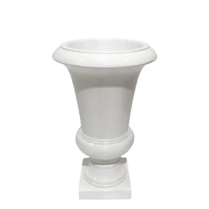 FIBERGLASS ΒΑΖΟ ΑΜΦΟΡΕΑΣ ΛΕΥΚΟ - Y57.5cm 1/KIB