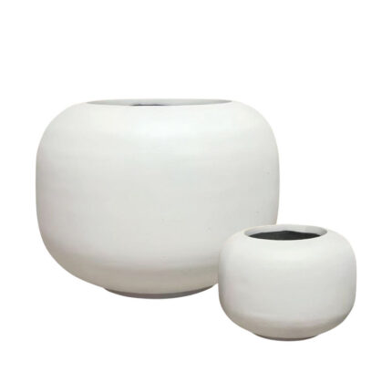 ΚΑΣΠΩ FIBERCLAY ΣΕΤ2 ΛΕΥΚΟ ΣΤΡΟΓΓΥΛΟ-ΚΑΜΠΥΛΩΤΟ - S:Φ28x21, L:Φ53x40cm 1/ΚΙΒ